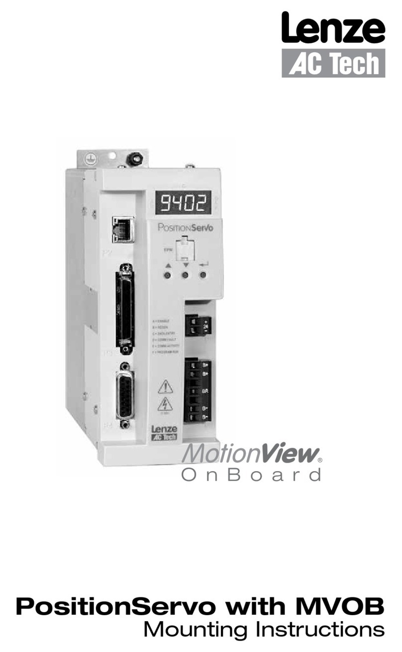 Lenze AC Tech MotionView PositionServo 940 Mounting instructions
