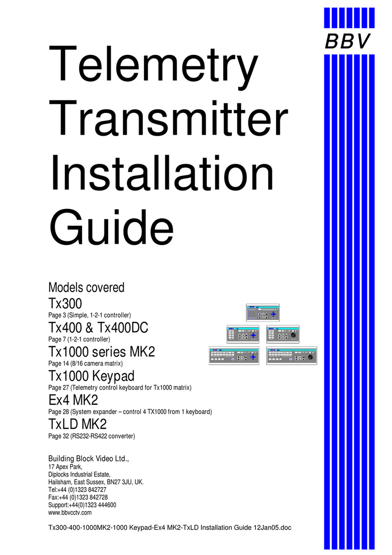 BBV Tx1000 MK2 Series installation guide