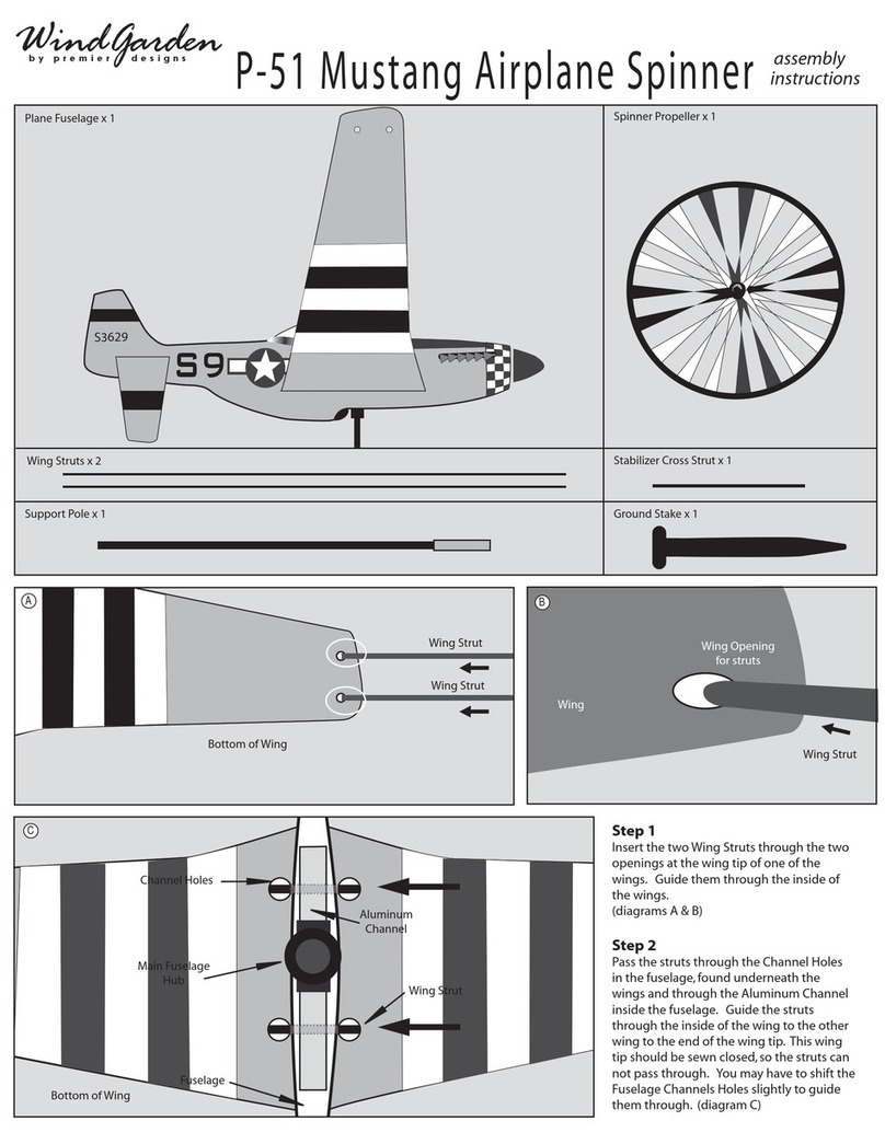 Premier designs Wind Garden P-51 Mustang Airplane Spinner Assembly instructions