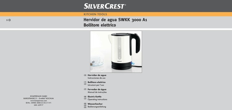 Silvercrest ELECTRIC KETTLE SWKK 3000 A1 User manual