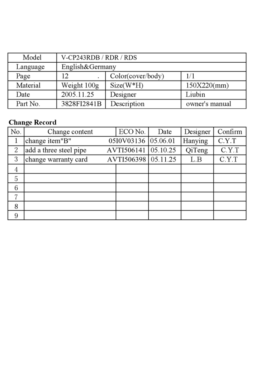 LG V-CP243RDB User manual