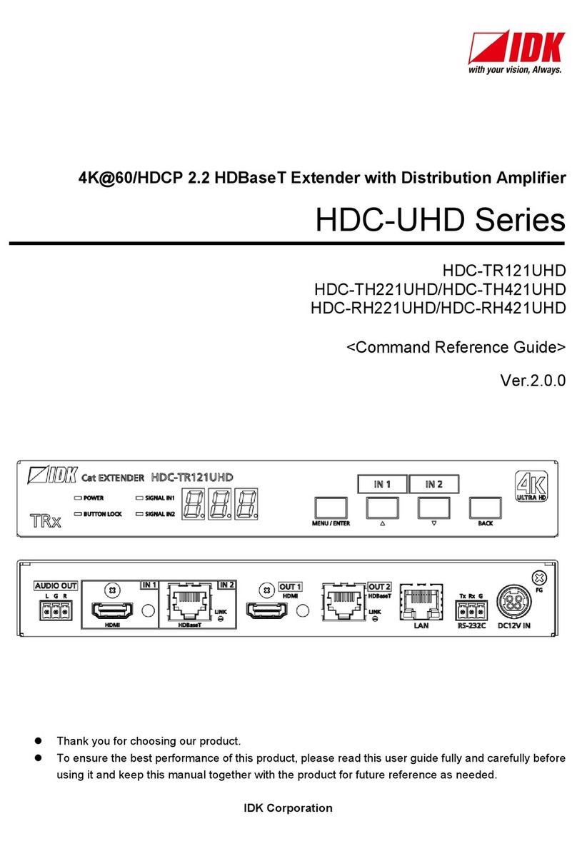 IDK HDC-UHD Series Command reference guide