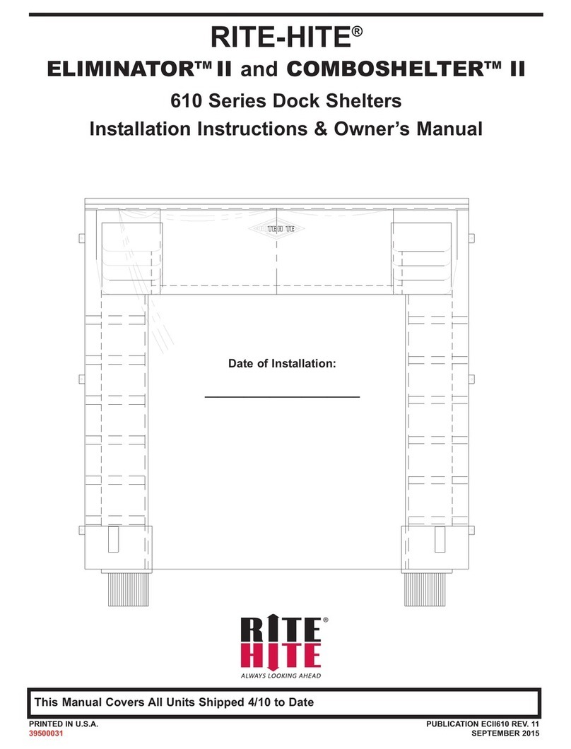 RITE-HITE ELIMINATOR II 610 Series Installation instructions & owner's manual