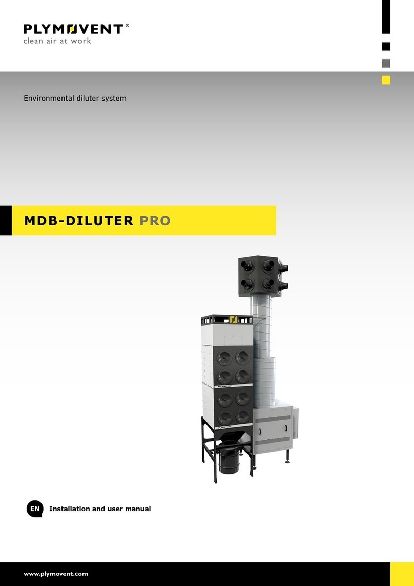 Plymovent MDB-DILUTER PRO Installation and user manual