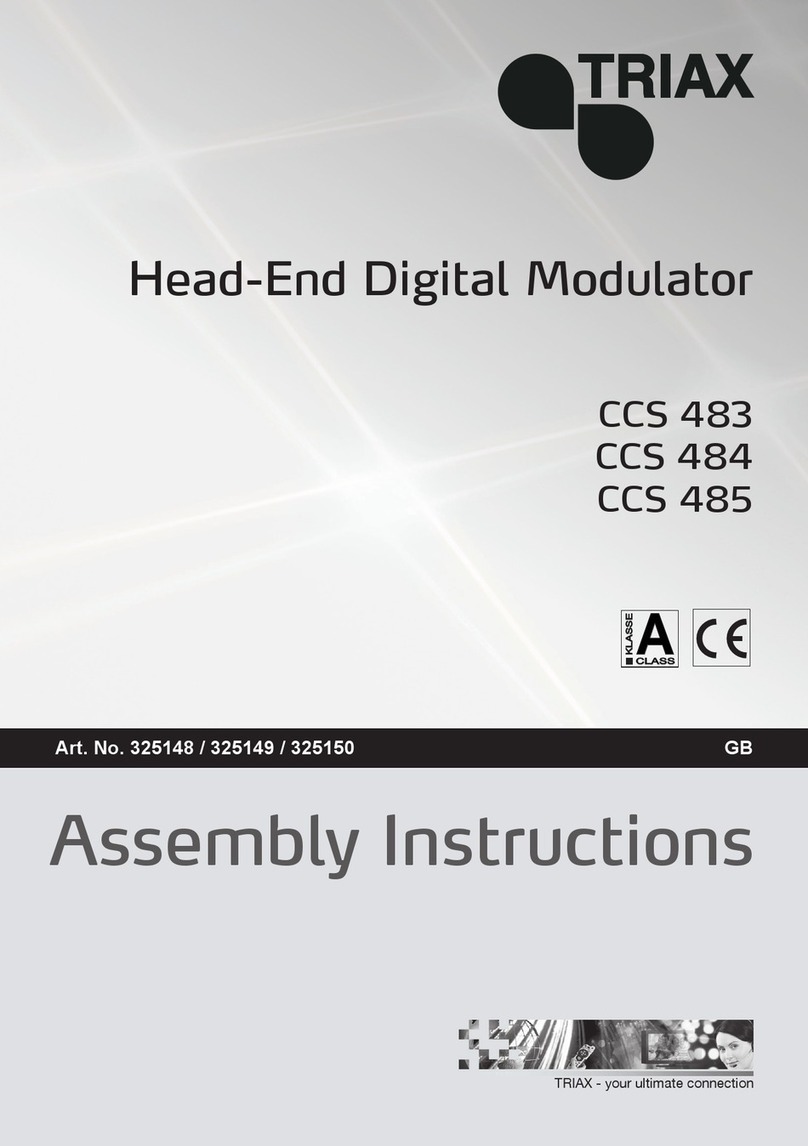 Triax CCS 483 User manual Triax CCS 483 User manual