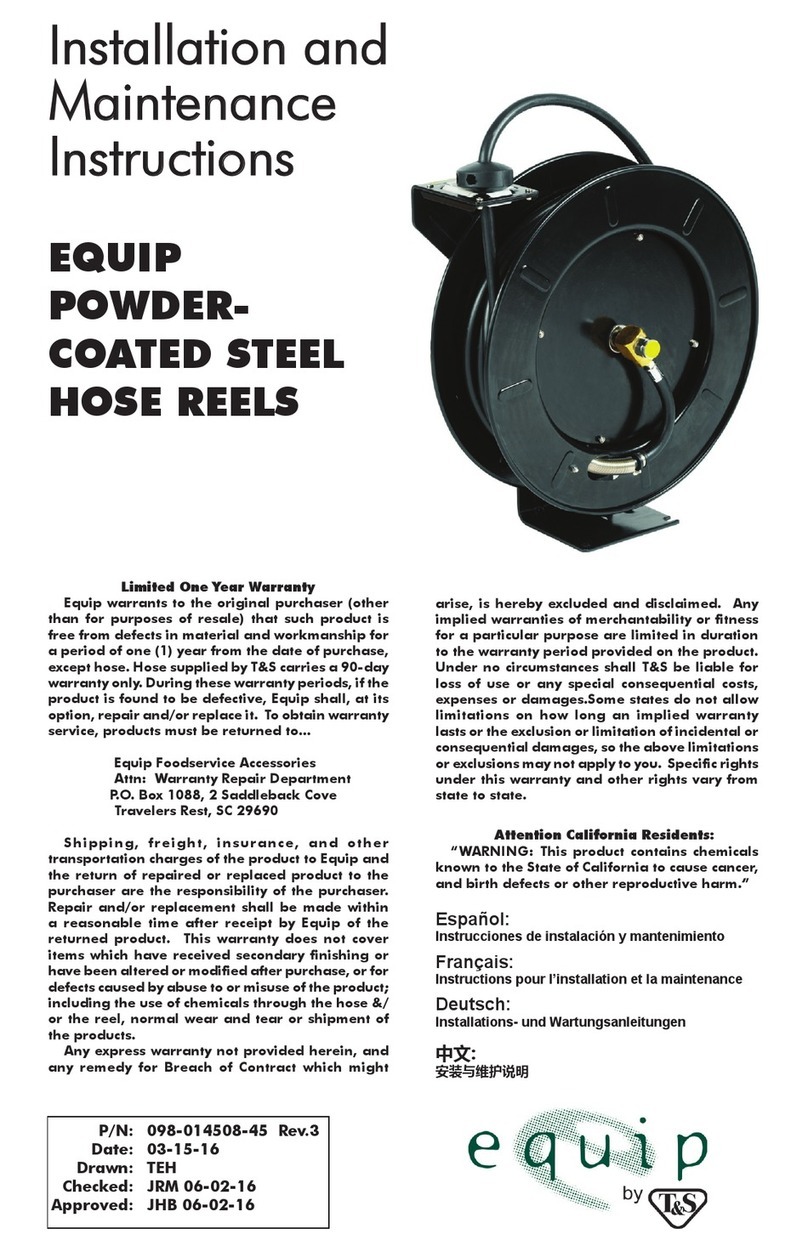 T&S equip 098-014508-45 Installation and maintenance instructions