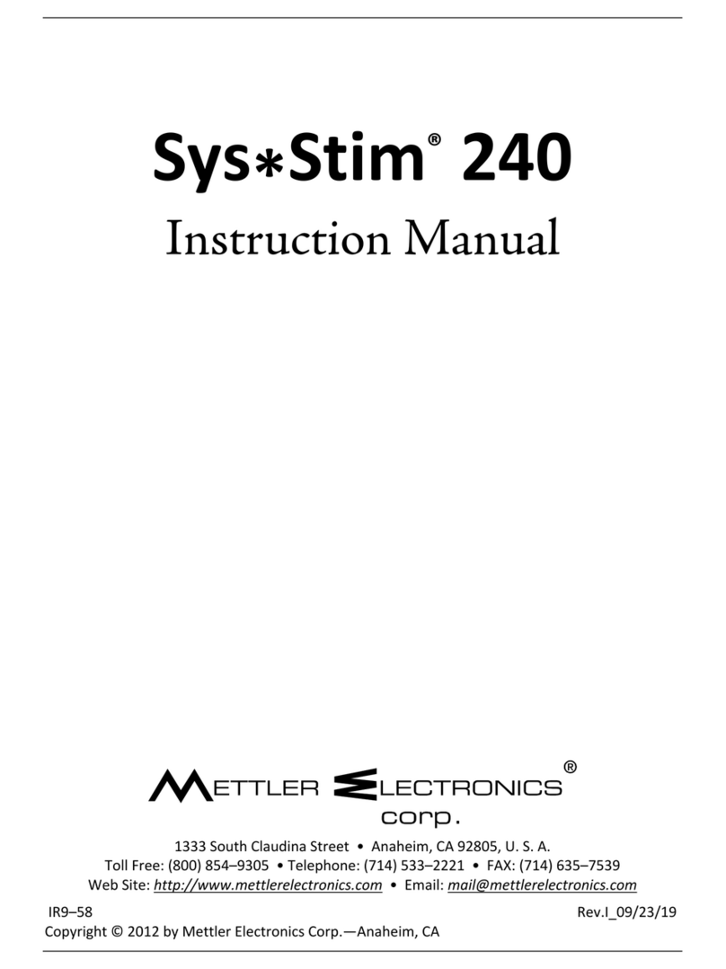 Mettler Electronics Sys Stim 240 instruction manual