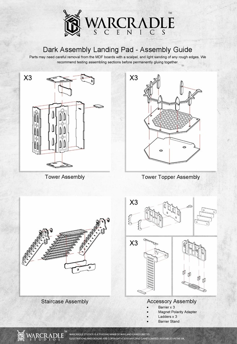 WARCRADLE SCENICS Dark Assembly Landing Pad User manual