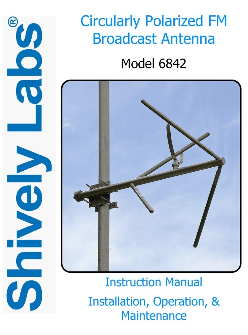 Shively Labs 6842 Instruction Manual Installation, Operation, & Maintenance
