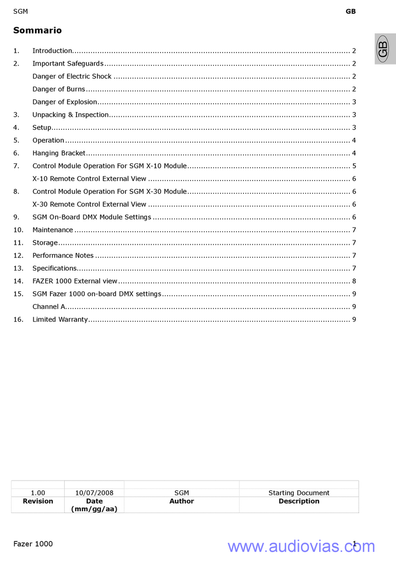 SGM FAZER 1000 User manual