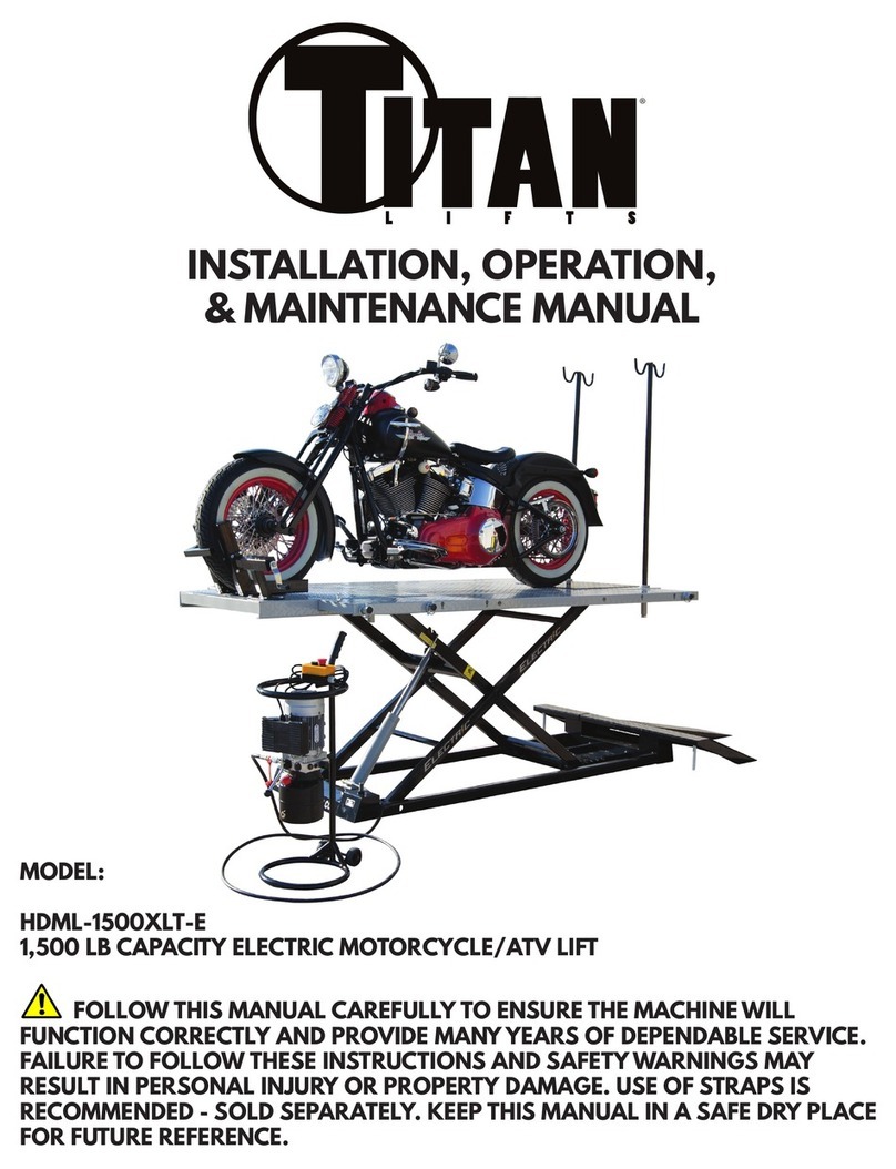Titan Lifts HDML-1500XLT-E Installation, operation & maintenance manual
