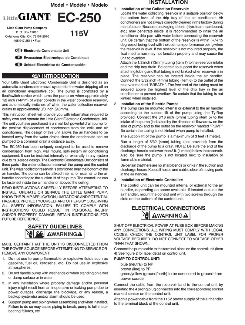 Little Giant EC-250 quick start guide