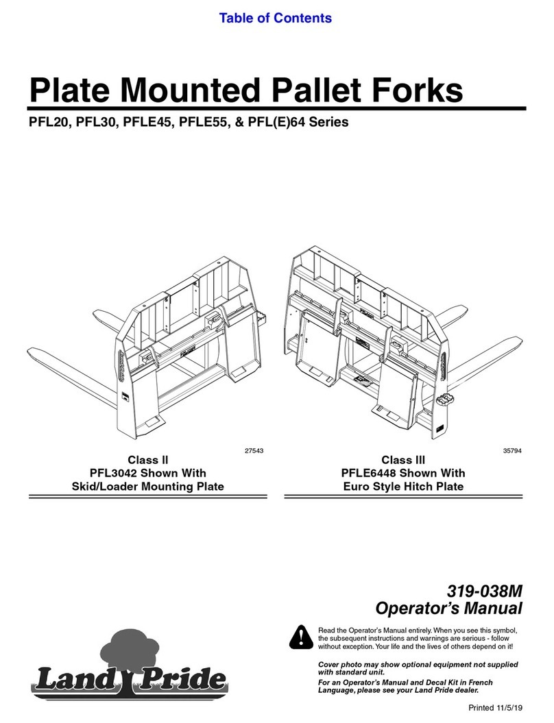 Land Pride PFL20 Series Operator's manual