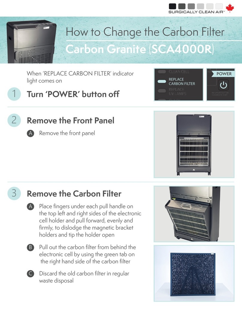 Surgically Clean Air Carbon Granite SCA4000R User manual