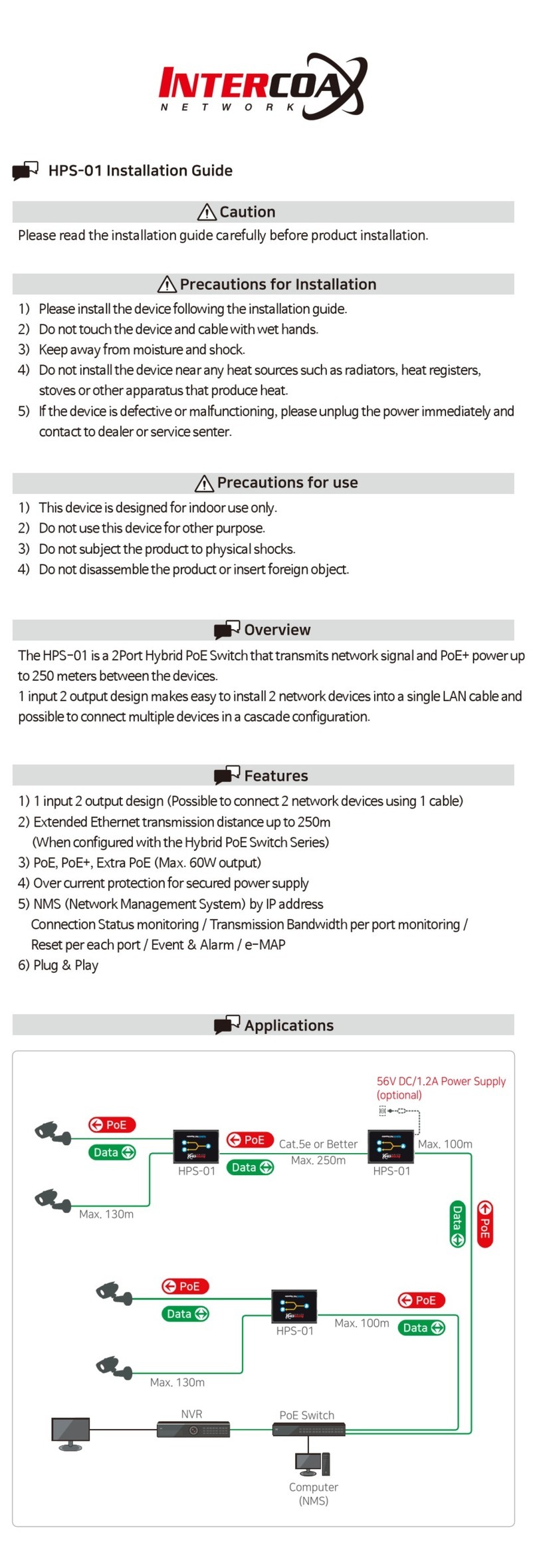 Intercoax HPS-01 User manual Intercoax HPS-01 User manual