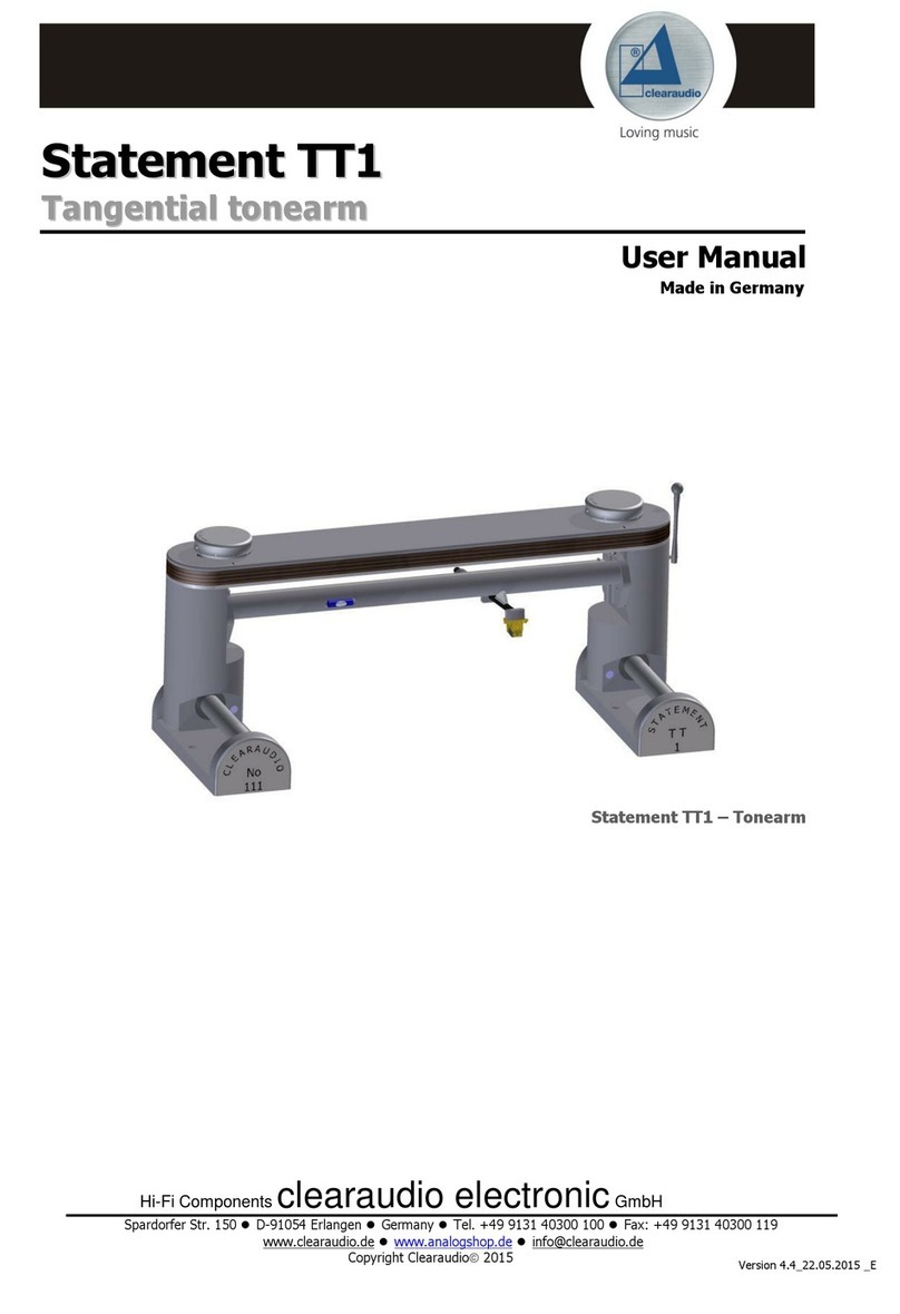 Clearaudio Statement TT1 User manual