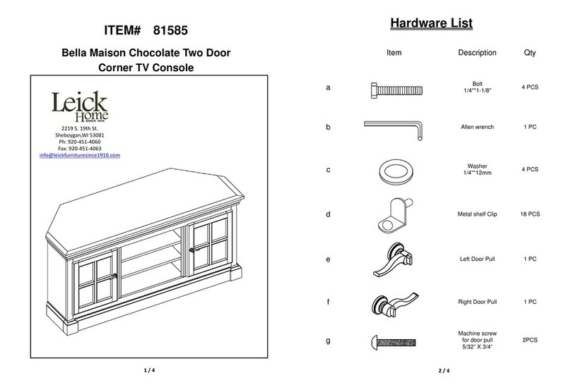 Leick Home Bella Maison 81585 User manual Leick Home Bella Maison 81585 User manual