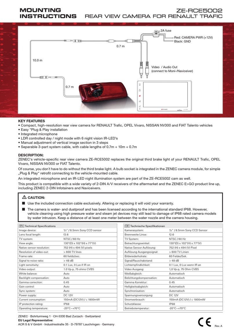 ZENEC ZE-RCE5002 User manual