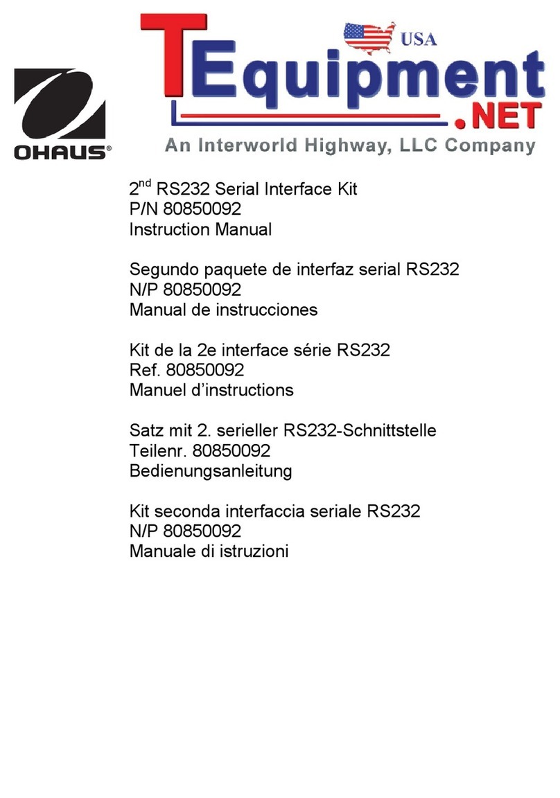 OHAUS RS232 instruction manual