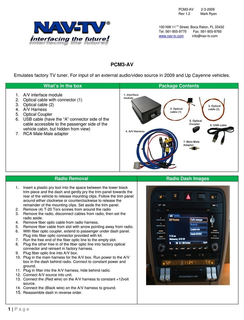 Nav TV PCM3-AV manual
