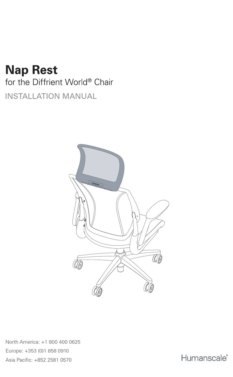 Humanscale Nap Rest User manual Humanscale Nap Rest User manual