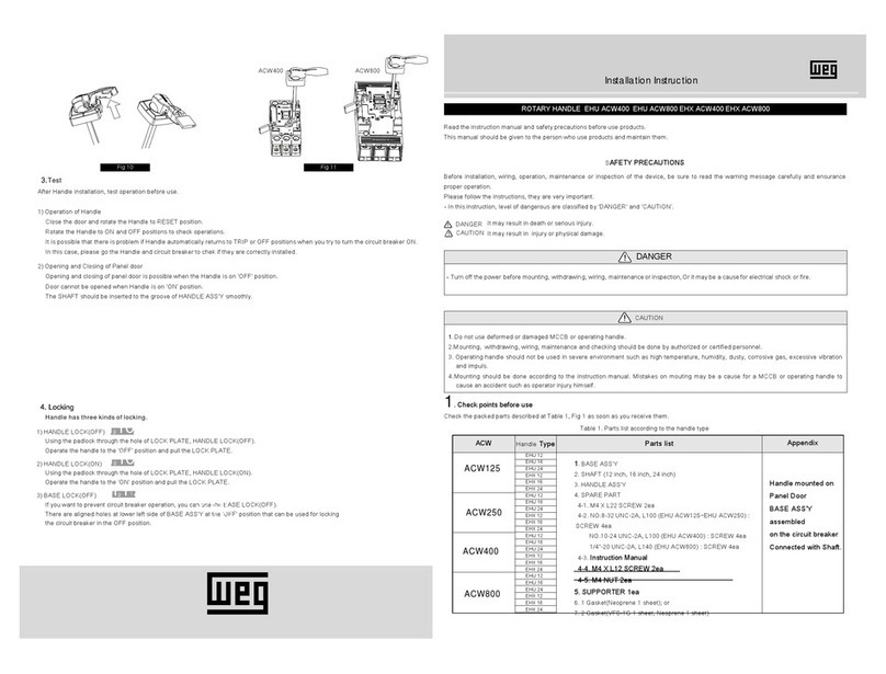 WEG EHU ACW400 User manual