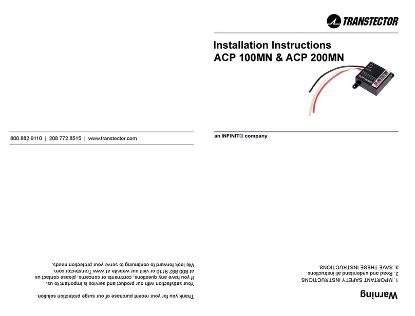 Infinite TRANSTECTOR ACP 100MN User manual
