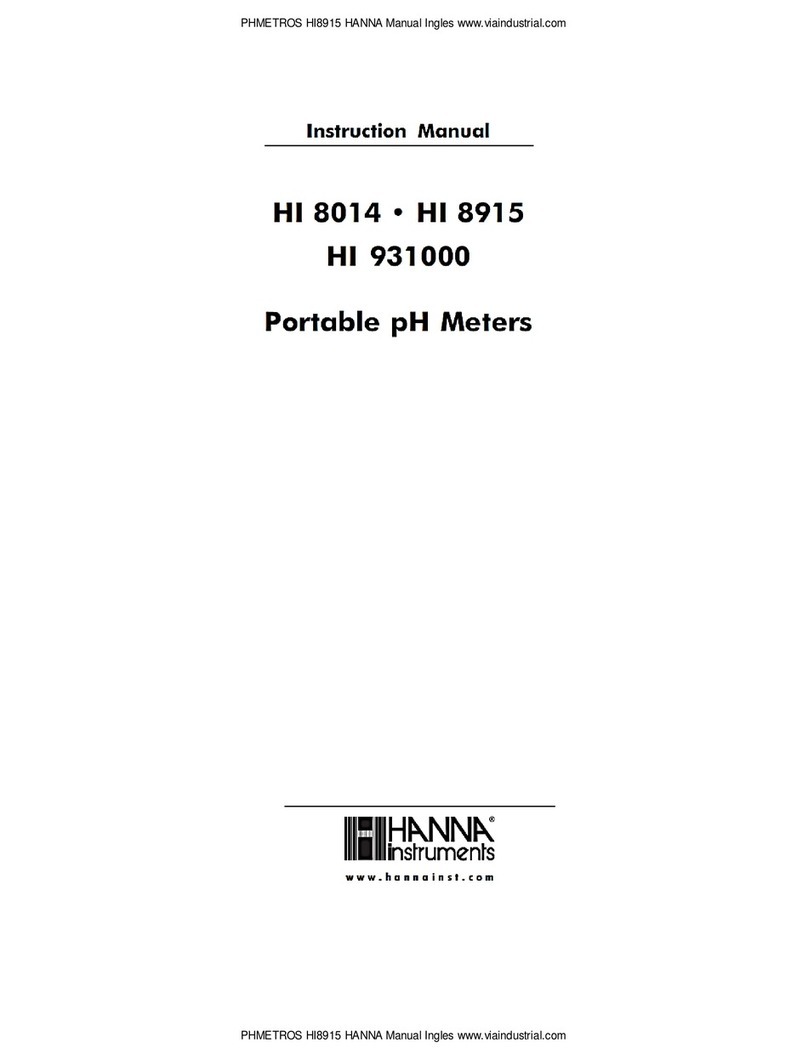 Hanna Instruments HI 8014 User manual Hanna Instruments HI 8014 User manual