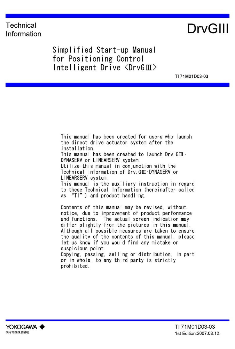 YOKOGAWA DrvGIII Simplified Start-up Manual YOKOGAWA DrvGIII Simplified Start-up Manual