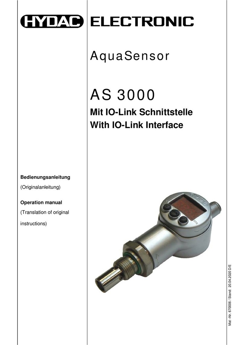 HYDACELECTRONIC AquaSensor AS 3000 User manual HYDACELECTRONIC AquaSensor AS 3000 User manual
