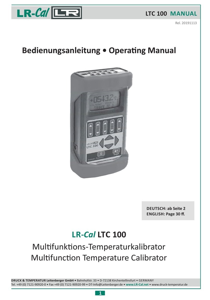 DRUCK & TEMPERATUR Leitenberger LR-Cal LTC 100 manual