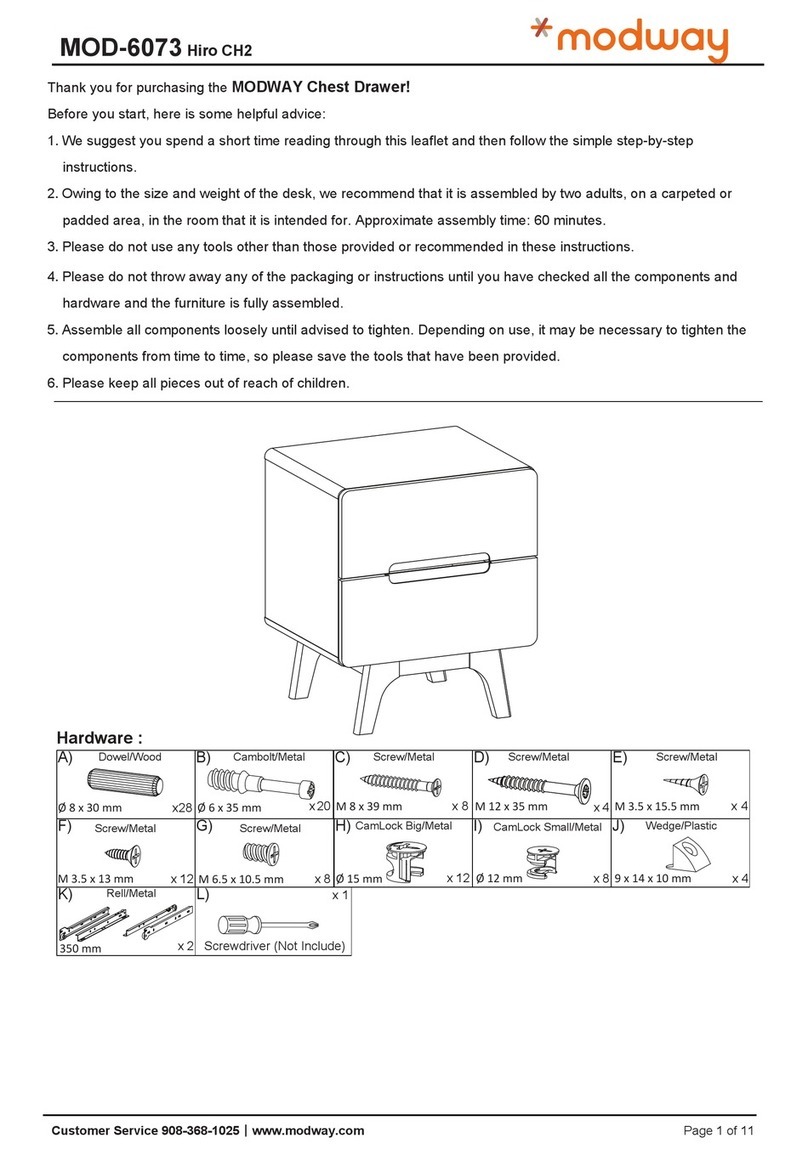 modway Hiro CH2 MOD-6073 Assembly instructions