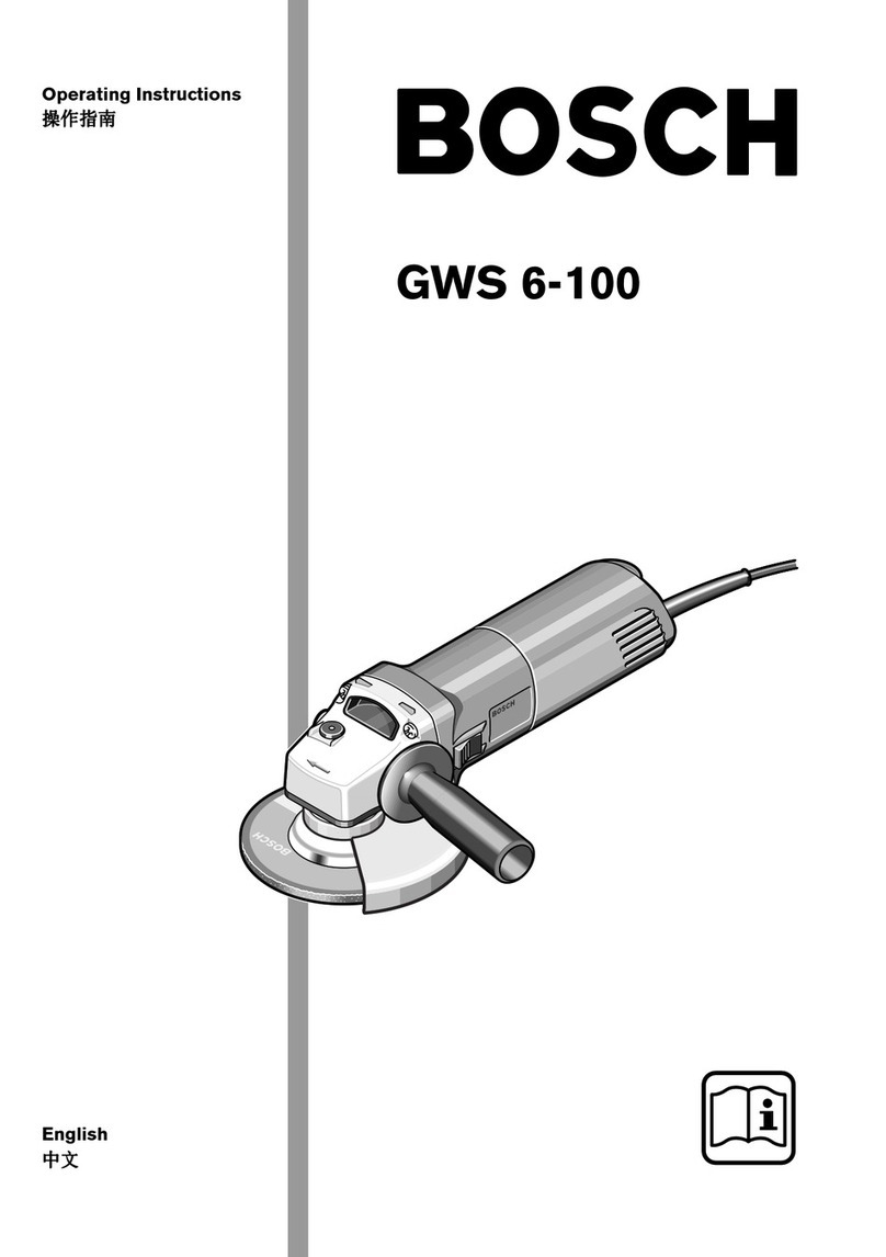 Bosch GWS 6-100 User manual