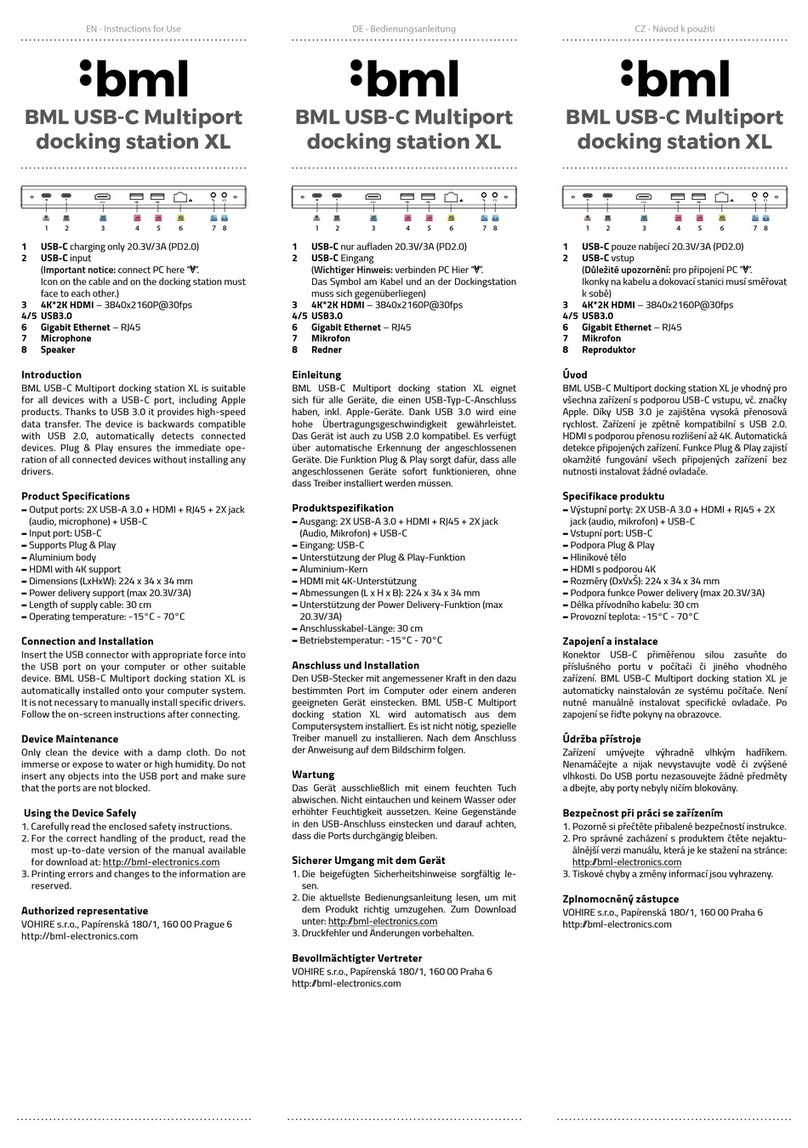 BML XL Instructions for use