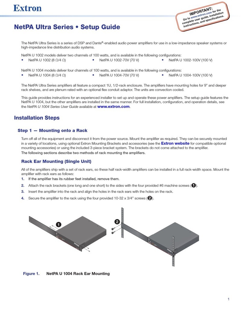 Extron electronics NetPA Ultra Series User manual Extron electronics NetPA Ultra Series User manual