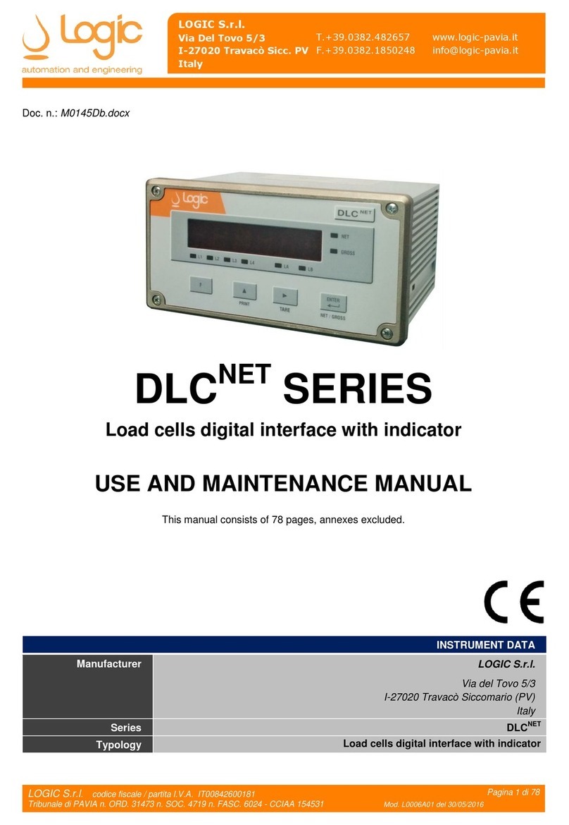 Logic DLC NET Series Use and maintenance manual Logic DLC NET Series Use and maintenance manual