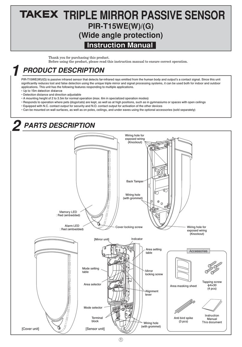 Takex PIR-T15WE(W) instruction manual