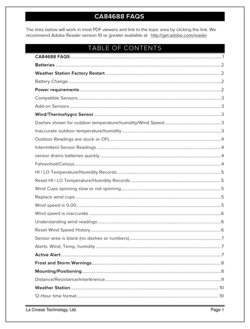 La Crosse Technology CA84688 Faqs