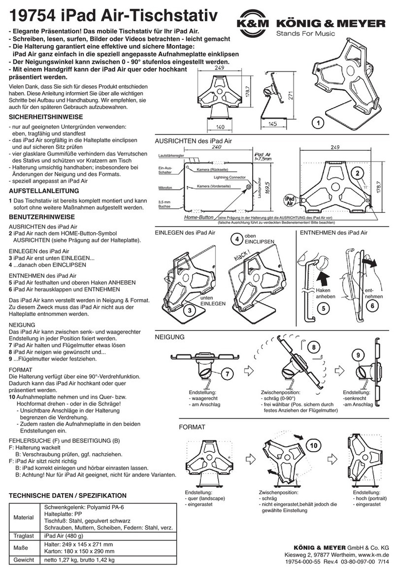 Konig & Meyer 19754 quick start guide