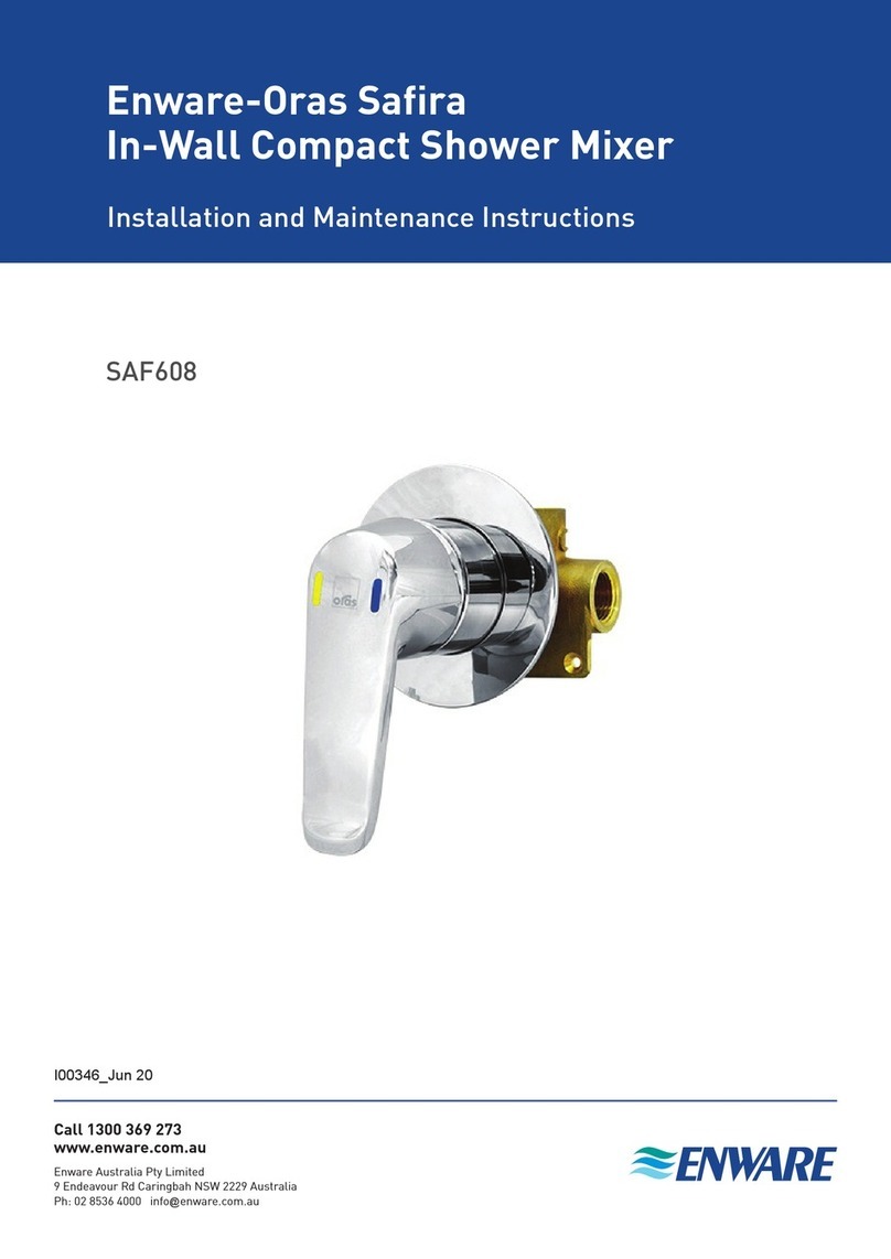 enware Oras Safira Installation and maintenance instructions