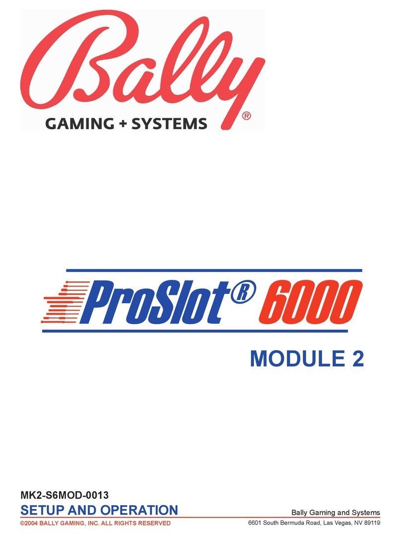 Bally ProSlot 6000 Setup and operation