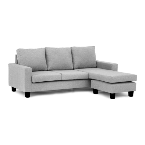 Living Spaces LONDON OPTICAL REVERSIBLE SOFA CHAISE User manual