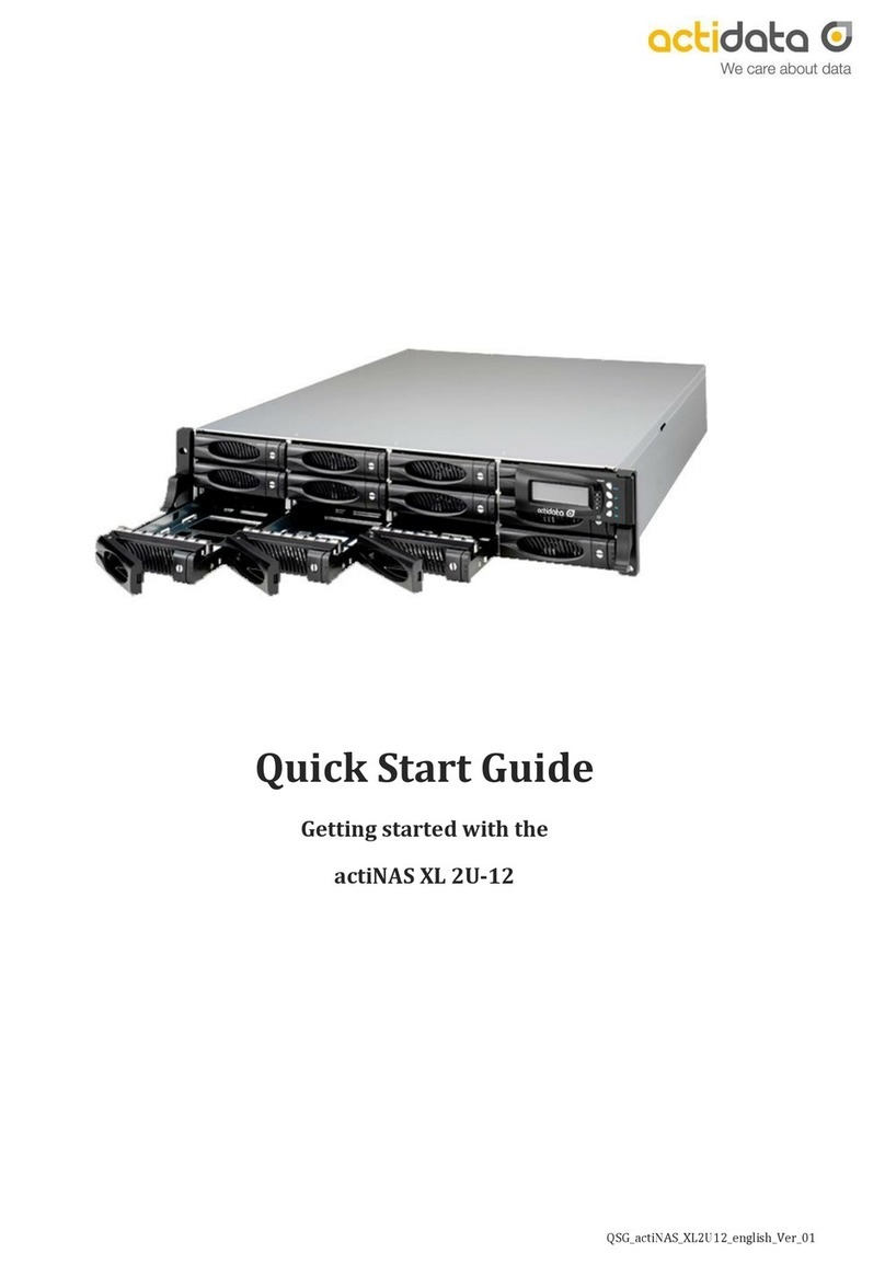 Actidata actiNAS XL 2U-12 quick start guide