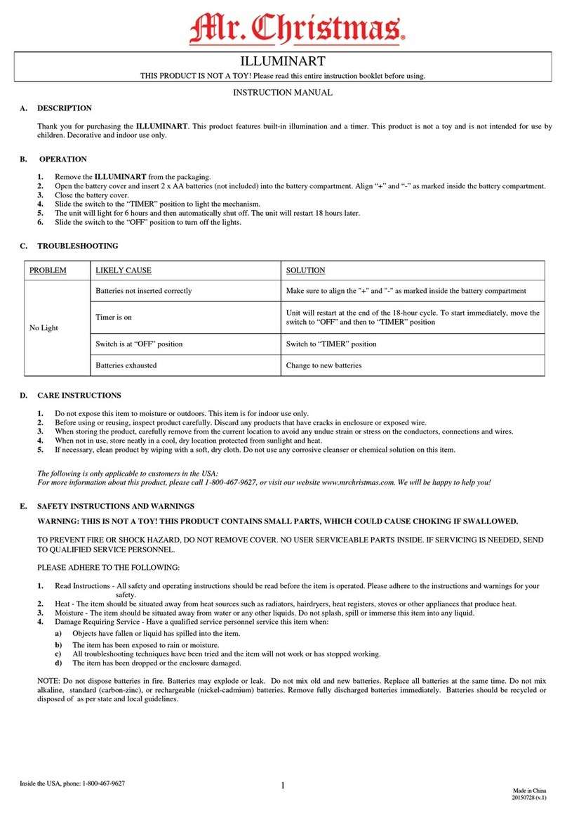 Mr. Christmas ILLUMINART User manual