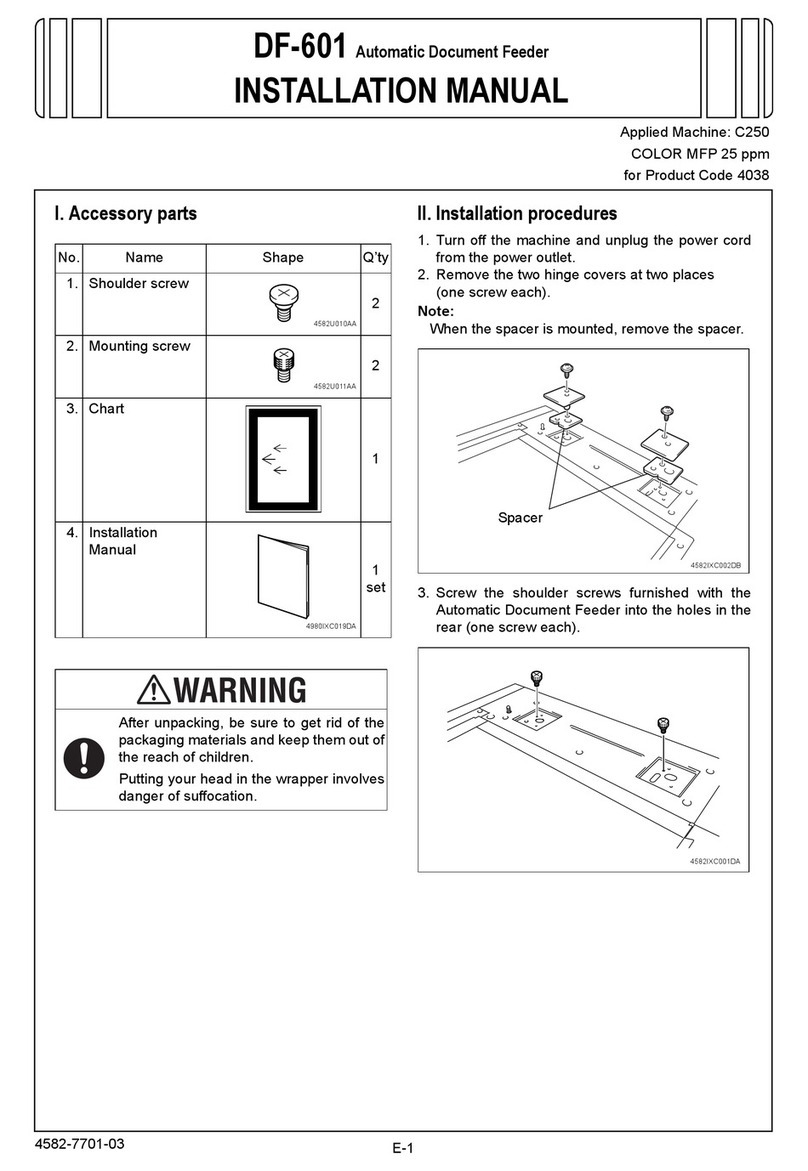 Konica Minolta DF-601 installation manual
