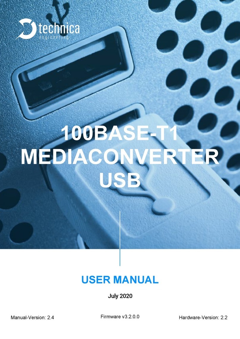 Technica Engineering USB 100BASE-T1 MEDIACONVERTER User manual