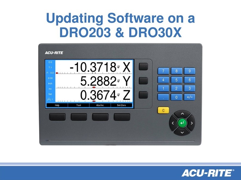 ACU-RITE DRO30 Series Mounting instructions