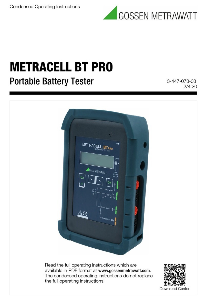 Gossen MetraWatt METRACELL BT PRO Condensed Operating Instructions