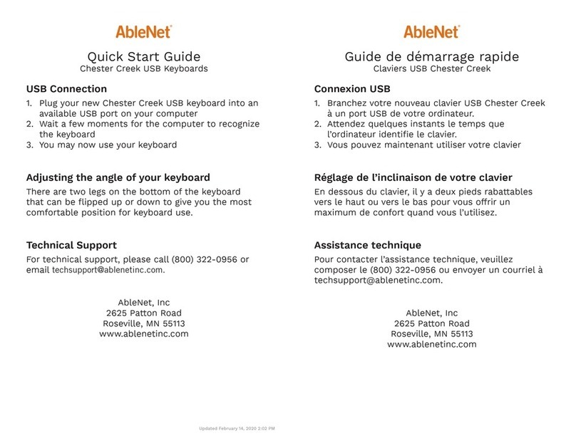 AbleNet Chester Creek USB Keyboard User manual