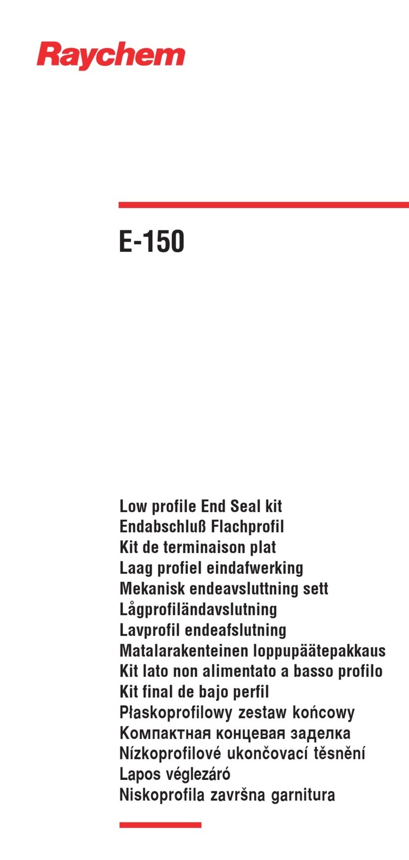Raychem E-150 User manual